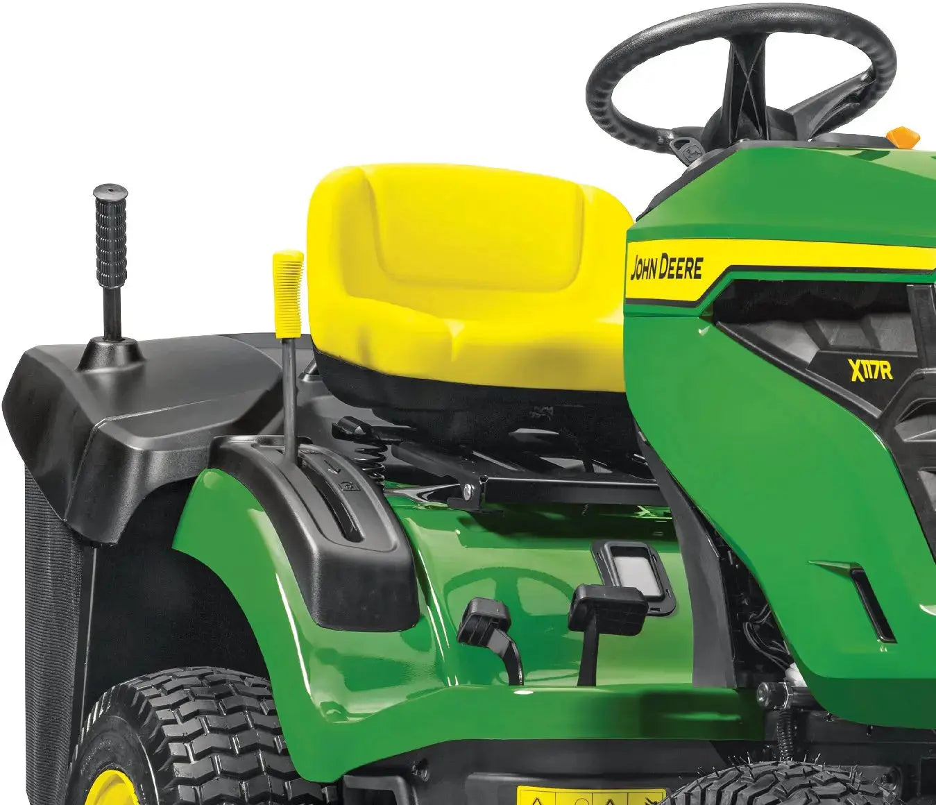 John Deere X117R Rasentraktor 92 cm Schnittbreite 17,5 PS Briggs & Stratton Motor Hydrostat 300 L Fangkorb Aufsitzmäher