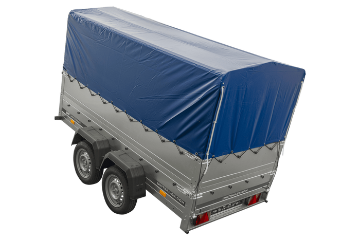 UNITRAILER GARDEN TRAILER 264/2 KIPP Doppelachsanhänger mit Stützrad, zusätzlichen Bordwänden, Spriegel und hoher Plane-Neu
