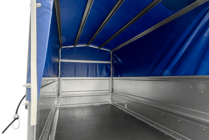 UNITRAILER GARDEN TRAILER 264/2 KIPP Doppelachsanhänger mit Stützrad, zusätzlichen Bordwänden, Spriegel und hoher Plane-Neu