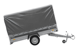 Anhänger 264×125 UNITRAILER FORCE 264 KIPP ungebremst mit H-1100 Rahmen und grauer Plane-Neu