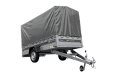 Anhänger 264×125 UNITRAILER FORCE 264 KIPP ungebremst mit H-1100 Rahmen und grauer Plane-Neu