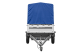 Anhänger 264×125 UNITRAILER FORCE 264 KIPP ungebremst mit H-1100 Spriegel und blauer Hochplane-Neu