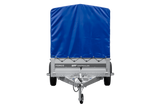 Anhänger 264×125 UNITRAILER FORCE 264 KIPP ungebremst mit H-1100 Spriegel und blauer Hochplane-Neu