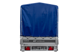 Anhänger 264×125 UNITRAILER FORCE 264 KIPP ungebremst mit H-1100 Spriegel und blauer Hochplane-Neu