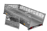 Anhänger 264×150 UNITRAILER GARDEN 265 KIPP mit Gitterwänden, H-0-Rahmen und grauer Plane-Neu