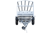Anhänger Garden Trailer 200 KIPP 200×106 cm 750 kg [mit Hochspriegel, blauer Hochplane und Stützrad]-Neu
