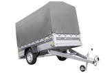 Anhänger mit Blattfedern 230×125 UNITRAILER FORCE 230/R KIPP mit H-1100 Spriegel und grauer Hochplane-Neu