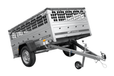 Autoanhänger 200×125 UNITRAILER GARDEN 201 KIPP mit Gitterwänden, H-0-Rahmen und grauer Plane-Neu