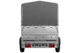Autotransportanhänger 200×125 UNITRAILER GARDEN 201 KIPP mit BIS-Seitenwänden, H-800-Rahmen und grauer Plane-Neu