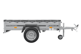 Autotransportanhänger 200×125 UNITRAILER GARDEN 201 KIPP mit H-0-Rahmen und grauer Plane-Neu