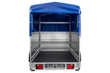 Autotransportanhänger 230×125 UNITRAILER FORCE 230 KIPP mit BIS-Seitenwänden, H-800-Rahmen und blauer Plane-Neu