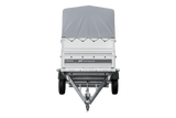 Autotransportanhänger 230×125 UNITRAILER FORCE 230 KIPP mit BIS-Seitenwänden, H-800-Rahmen und grauer Plane-Neu