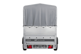 Autotransportanhänger 230×125 UNITRAILER FORCE 230 KIPP mit BIS-Seitenwänden, H-800-Rahmen und grauer Plane-Neu