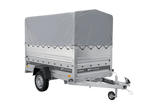 Autotransportanhänger 230×125 UNITRAILER FORCE 230 KIPP mit BIS-Seitenwänden, H-800-Rahmen und grauer Plane-Neu