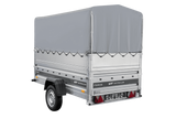Autotransportanhänger 230×125 UNITRAILER FORCE 230 KIPP mit BIS-Seitenwänden, H-800-Rahmen und grauer Plane-Neu