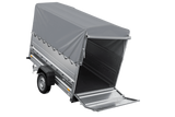 Autotransportanhänger 230×125 UNITRAILER FORCE 230 KIPP mit BIS-Seitenwänden, H-800-Rahmen und grauer Plane-Neu