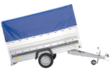 Autotransportanhänger 264×125 UNITRAILER FORCE 264 KIPP mit BIS-Seitenwänden, H-800-Rahmen und blauer Plane-Neu