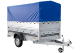 Autotransportanhänger 264×125 UNITRAILER FORCE 264 KIPP mit BIS-Seitenwänden, H-800-Rahmen und blauer Plane-Neu