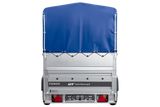 Autotransportanhänger 264×125 UNITRAILER FORCE 264 KIPP mit BIS-Seitenwänden, H-800-Rahmen und blauer Plane-Neu