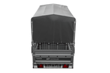 Autotransportanhänger 264×125 UNITRAILER FORCE 264 KIPP mit Gitterwänden, H-800 Rahmen und grauer Plane-Neu