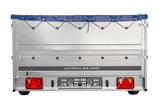 Autotransportanhänger auf Blattfedern 264×150 UNITRAILER GARDEN 265/R KIPP mit BIS-Seitenwänden, H-0-Rahmen und blauer Plane-Neu