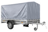 Autotransportanhänger auf Federn 264×150 UNITRAILER GARDEN 265/R KIPP mit H-1100 Rahmen und grauer Plane-Neu