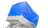 Anhänger 150 KIPP 150×106 cm [mit blauer Hochplane, Hochspriegel und Stützrad]-Neu