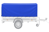 Autotransportanhänger 230×125 UNITRAILER FORCE 230 KIPP mit BIS-Seitenwänden, H-800-Rahmen und blauer Plane-Neu