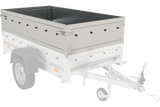 Autotransportanhänger 200×125 UNITRAILER GARDEN 201 KIPP mit BIS-Seitenwänden, H-800-Rahmen und grauer Plane-Neu