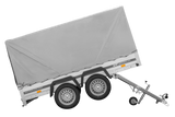 Der Anhänger Garden Trailer 264/2 KIPP MIT STÜTZRAD, H-1100-HOCHSPRIEGEL UND GRAUER PLANE-Neu