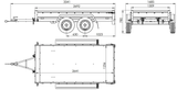 Der Anhänger Garden Trailer 264/2 KIPP MIT STÜTZRAD, H-1100-HOCHSPRIEGEL UND GRAUER PLANE-Neu