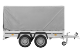 Der Anhänger Garden Trailer 264/2 KIPP MIT STÜTZRAD, H-1100-HOCHSPRIEGEL UND GRAUER PLANE-Neu
