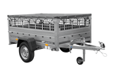 Einachsanhänger 200×125 UNITRAILER GARDEN 201 KIPP mit Gitterseitenwänden und grauer Abdeckung-Neu