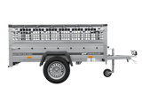 Einachsanhänger 200×125 UNITRAILER GARDEN 201 KIPP mit Gitterseitenwänden und grauer Abdeckung-Neu