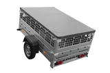 Einachsanhänger 200×125 UNITRAILER GARDEN 201 KIPP mit Gitterseitenwänden und grauer Abdeckung-Neu