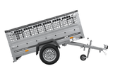 Einachsanhänger 200×125 UNITRAILER GARDEN 201 KIPP mit Gitterseitenwänden und grauer Abdeckung-Neu