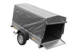 Einachsanhänger 200×125 UNITRAILER GARDEN 201 KIPP mit H-800 Rahmen und grauer Plane-Neu