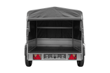 Einachsanhänger 200×125 UNITRAILER GARDEN 201 KIPP mit H-800 Rahmen und grauer Plane-Neu