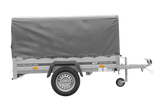 Einachsanhänger 200×125 UNITRAILER GARDEN 201 KIPP mit H-800 Rahmen und grauer Plane-Neu
