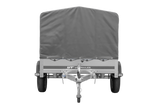 Einachsanhänger 200×125 UNITRAILER GARDEN 201 KIPP mit H-800 Rahmen und grauer Plane-Neu