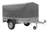 Einachsanhänger 200×125 UNITRAILER GARDEN 201 KIPP mit H-800 Rahmen und grauer Plane-Neu