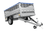 Einachsanhänger 230×125 UNITRAILER FORCE 230 KIPP mit Gitterseitenwänden, H-0-Rahmen und blauer Plane-Neu