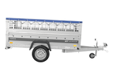 Einachsanhänger 230×125 UNITRAILER FORCE 230 KIPP mit Gitterseitenwänden, H-0-Rahmen und blauer Plane-Neu