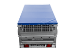 Einachsanhänger 230×125 UNITRAILER FORCE 230 KIPP mit Gitterseitenwänden, H-0-Rahmen und blauer Plane-Neu