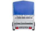 Einachsanhänger 230×125 UNITRAILER FORCE 230 KIPP mit Gitterseitenwänden, H-0-Rahmen und blauer Plane-Neu