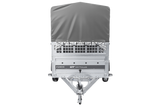 Einachsanhänger 230×125 UNITRAILER FORCE 230 KIPP mit Gitterseitenwänden, H-800 Rahmen und grauer Plane-Neu