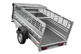 Einachsanhänger 230×125 UNITRAILER FORCE 230 KIPP mit Gitterwänden, H-0-Rahmen und grauer Plane-Neu