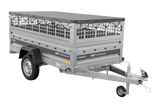 Einachsanhänger 230×125 UNITRAILER FORCE 230 KIPP mit Gitterwänden, H-0-Rahmen und grauer Plane-Neu