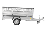 Einachsanhänger 230×125 UNITRAILER FORCE 230 KIPP mit Gitterwänden, H-0-Rahmen und grauer Plane-Neu