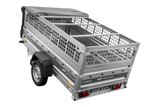 Einachsanhänger 230×125 UNITRAILER FORCE 230 KIPP mit Gitterwänden, H-0-Rahmen und grauer Plane-Neu
